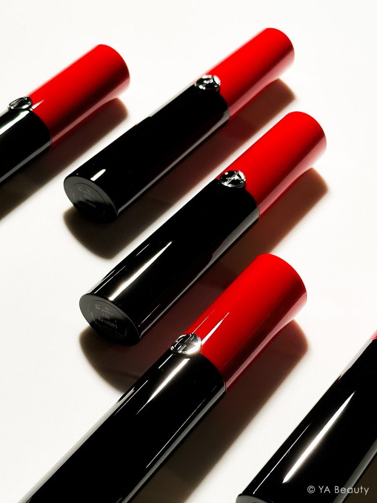 Armani Beauty Lip Power Long Lasting Satin Lipstick dramatic editorial product photo