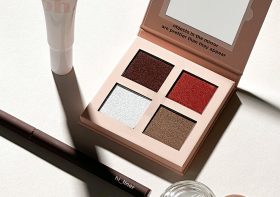 EspressOh Glassy Blush Review, Eyeshadow Palette Swatches, and Hi_Liner Eyeliner, Hey Broh Brow Gel Review